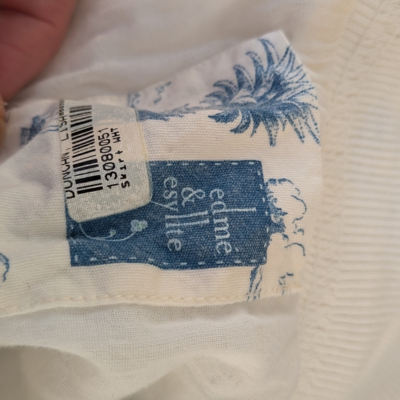 Edmée & Lilie White Ruffled Skirt With High Waistband - Picture 6 of 7